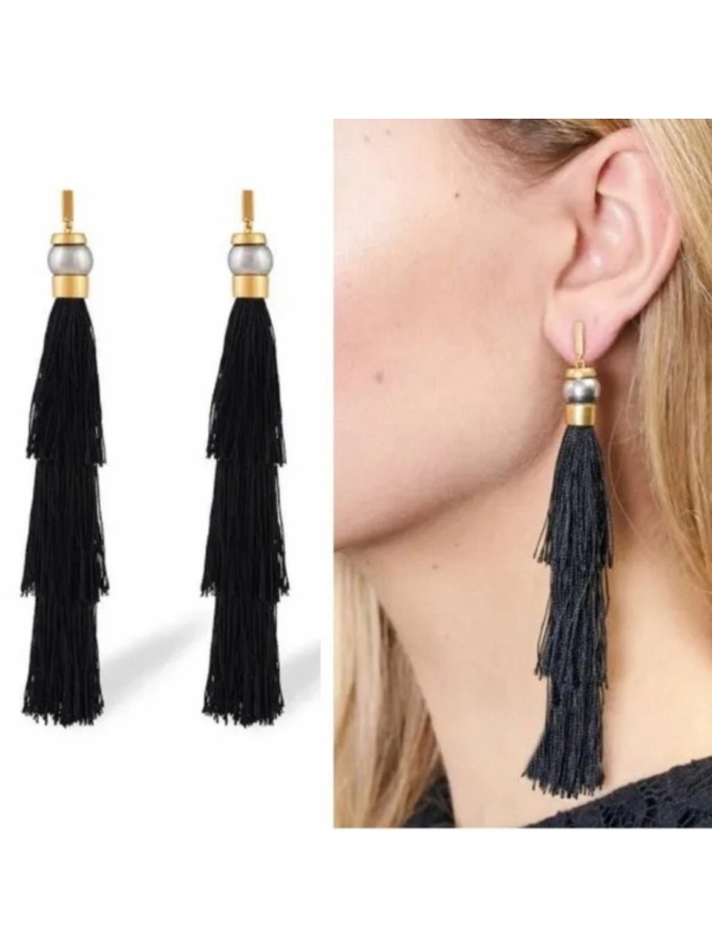 Rachel Zoe Gloria Silk Tassel Boho Earrings